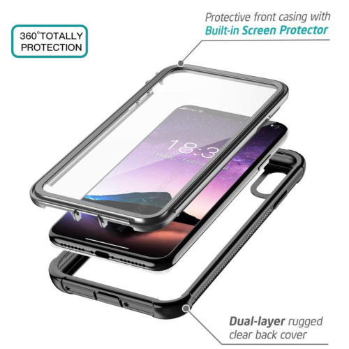For iPhone XS Max XR X Shockproof Hybrid+Screen Protector Clear Hard Case Cover - Deals Kiosk