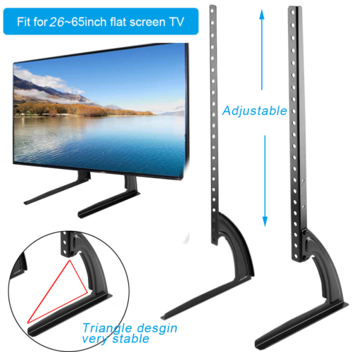 Universal 26-65" TV Mount Bracket FLAT TV LCD Screen Table Stand Adjustable Base - Deals Kiosk
