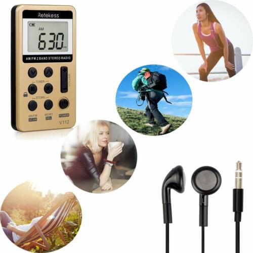 Pocket FM/AM Rechargeable Radio Receiver Stereo Digital Earphone for Sport Gifts - Deals Kiosk
