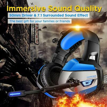 ONIKUMA 7.1 Surround Sound Gaming Headset for PS4, Xbox One, PC, Nintendo Switch - Deals Kiosk