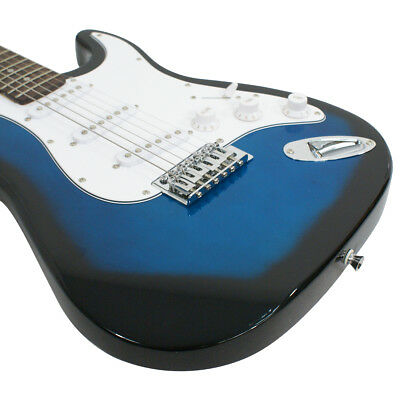 Full Size Blue Electric Guitar with Amp, Case and Accessories Pack Beginner - Deals Kiosk