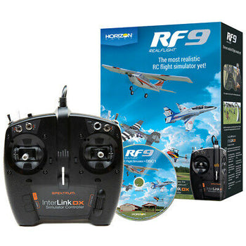 Realflight 9 RC Airplane Flight Simulator w/ Interlink DX Controller MD 2 MD2 - Deals Kiosk