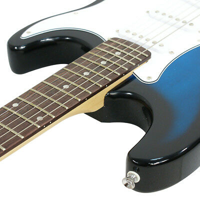 Full Size Blue Electric Guitar with Amp, Case and Accessories Pack Beginner - Deals Kiosk