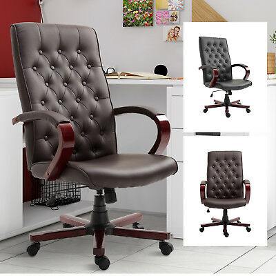 High Back Executive Office Chair PU Leather Ergonomic Computer Desk Task Seat - Deals Kiosk