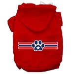 Patriotic Star Paw Screen Print Pet Hoodies Red Size XL (16) - Deals Kiosk