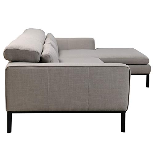 28" Fabric and Wood Sectional Sofa - Deals Kiosk