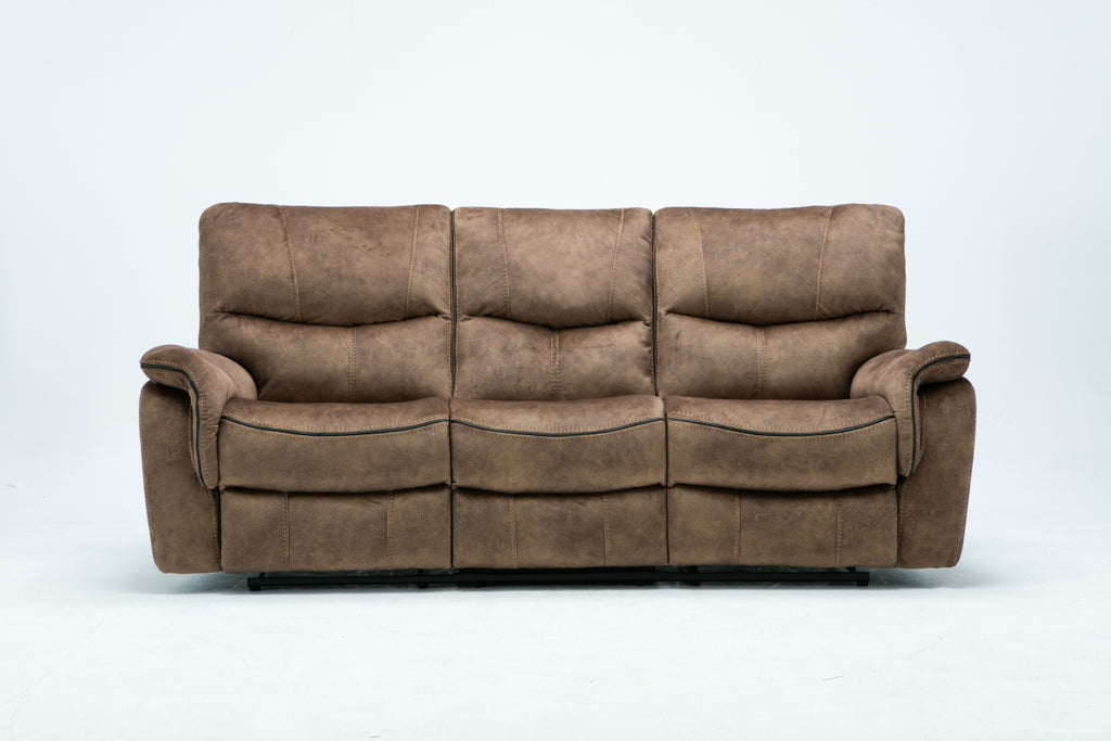 40" Elegant Light Brown Fabric Sofa - Deals Kiosk