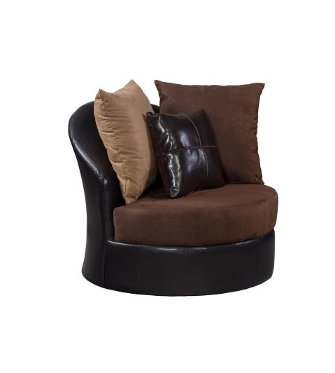 40" X 40" X 30" Jefferson Sierra Chocolate Sierra Camel 100% PU, 100% Polyester Microfiber Chair - Deals Kiosk