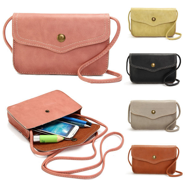 Women Hasp Mini Shoulder Bags PU Leather Phone Bags Case Crossbody Bags - Deals Kiosk