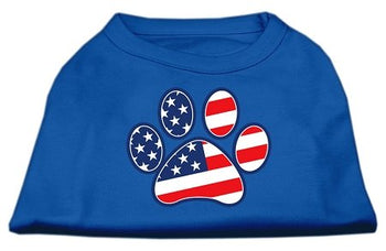 Patriotic Paw Screen Print Shirts Blue XS (8) - Deals Kiosk