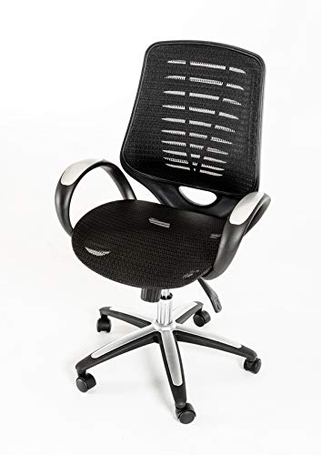 41" Black Plastic and Steel Office Chair - Deals Kiosk