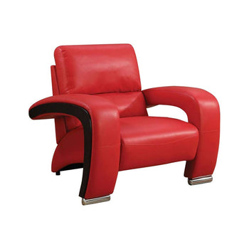 Comfortable Leatherette Chair, Red - Deals Kiosk