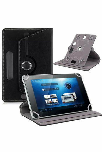 Black 360° Folio Leather Case Cover Stand For Android Tablet PC 7