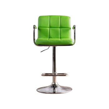 Contemporary Bar Stool With Arm In Green - Deals Kiosk