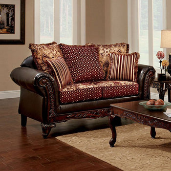 Traditional Love Seat, Brown - Deals Kiosk