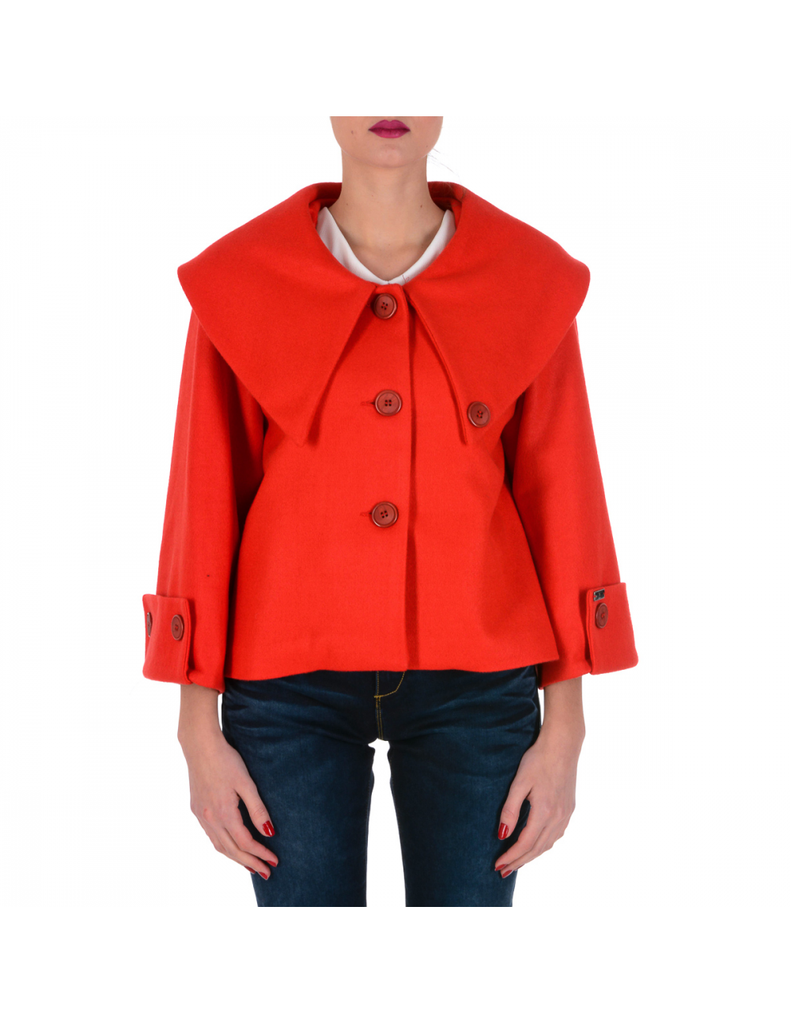 V 1969 Italia Womens Jacket Long Sleeves Red LUCY - Deals Kiosk