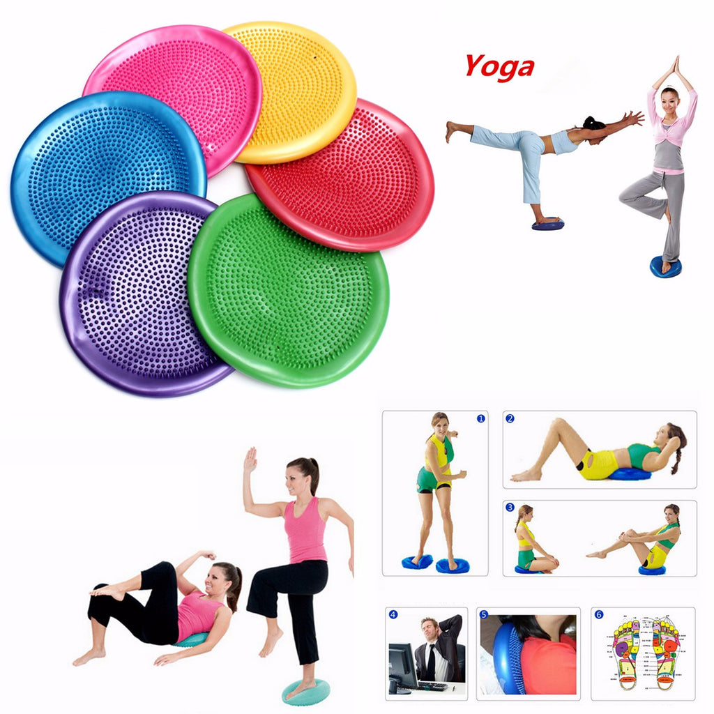 Yoga Exercise Pilates Trigger Massage Balance Cushion Gym Fitness Ball Thickening Riot - Deals Kiosk