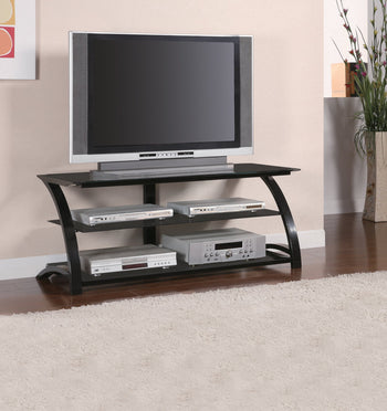 Stunning Black Tv console With Designer Legs - Deals Kiosk