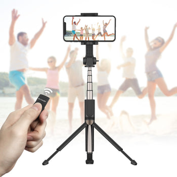 BlitzWolf BW-BS4 Extended Multi-angle Rotation bluetooth Tripod Selfie Stick for Smartphones - Deals Kiosk