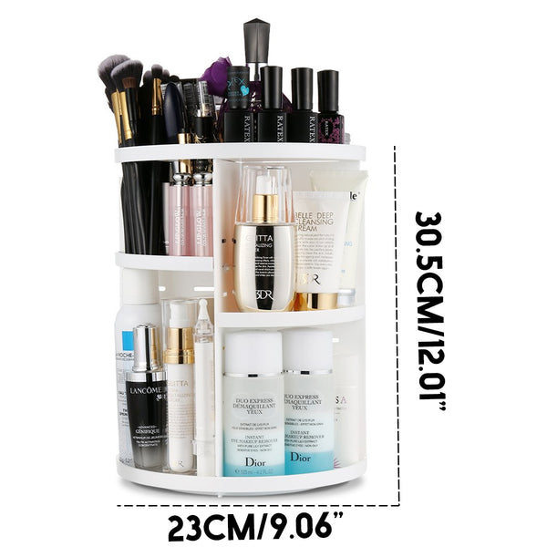 360 Degree Rotating Makeup Organizer Box Transparent Acrylic Brush Holder Jewelry Makeup Organizer Cosmetic Beauty Storage Box - Deals Kiosk
