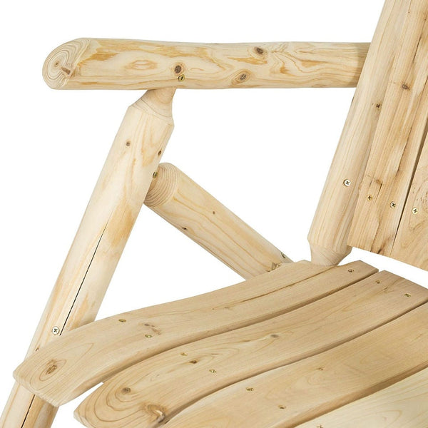 Outdoor Wooden Log Rocking Chair - Adirondack Style - Deals Kiosk