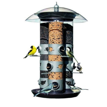 2-in-1 Triple Tube Squirrel Baffle Bird Feeder