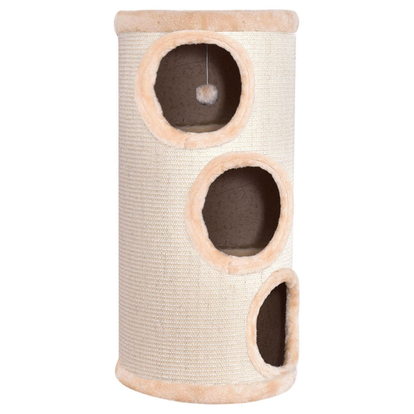 Beige 3 Tier Sleep Spots Condo Cat Tower - Deals Kiosk