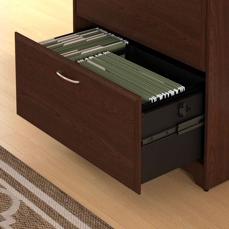2-Drawer Lateral File Cabinet in Cherry Wood Finish - Deals Kiosk