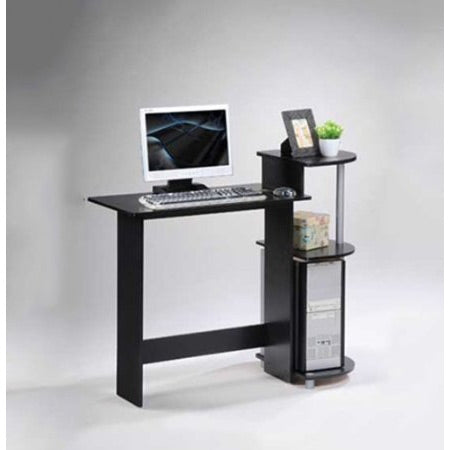 Contemporary Computer Desk in Black and Grey Finish - Deals Kiosk