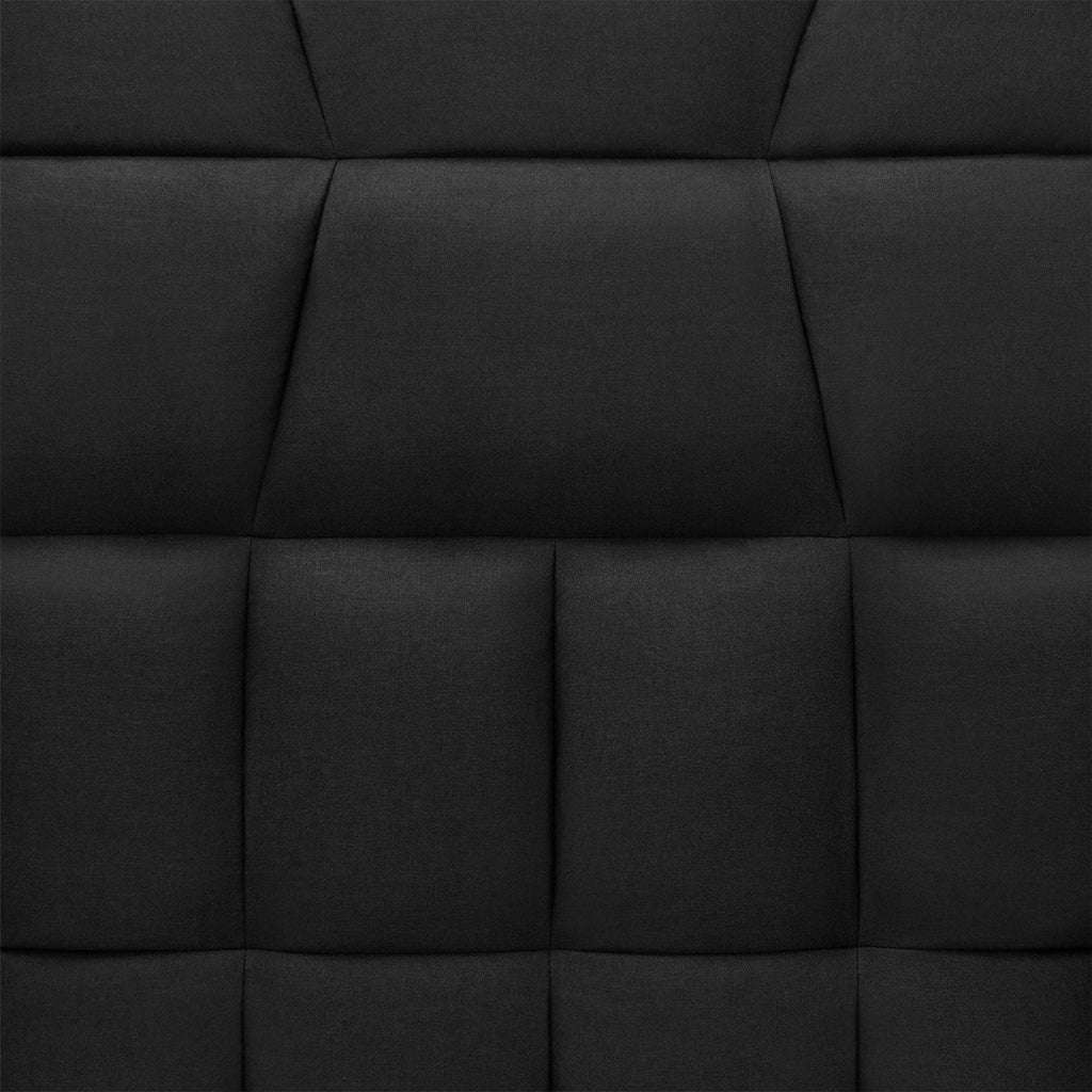 Plush Black Split-Back Design Convertible Linen Tufted Futon w/ 2 Pillows - Deals Kiosk