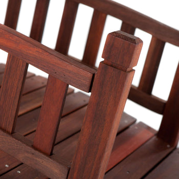 4-Ft Garden Bridge in Red Shorea Wood with Protective Oil Finish - Deals Kiosk