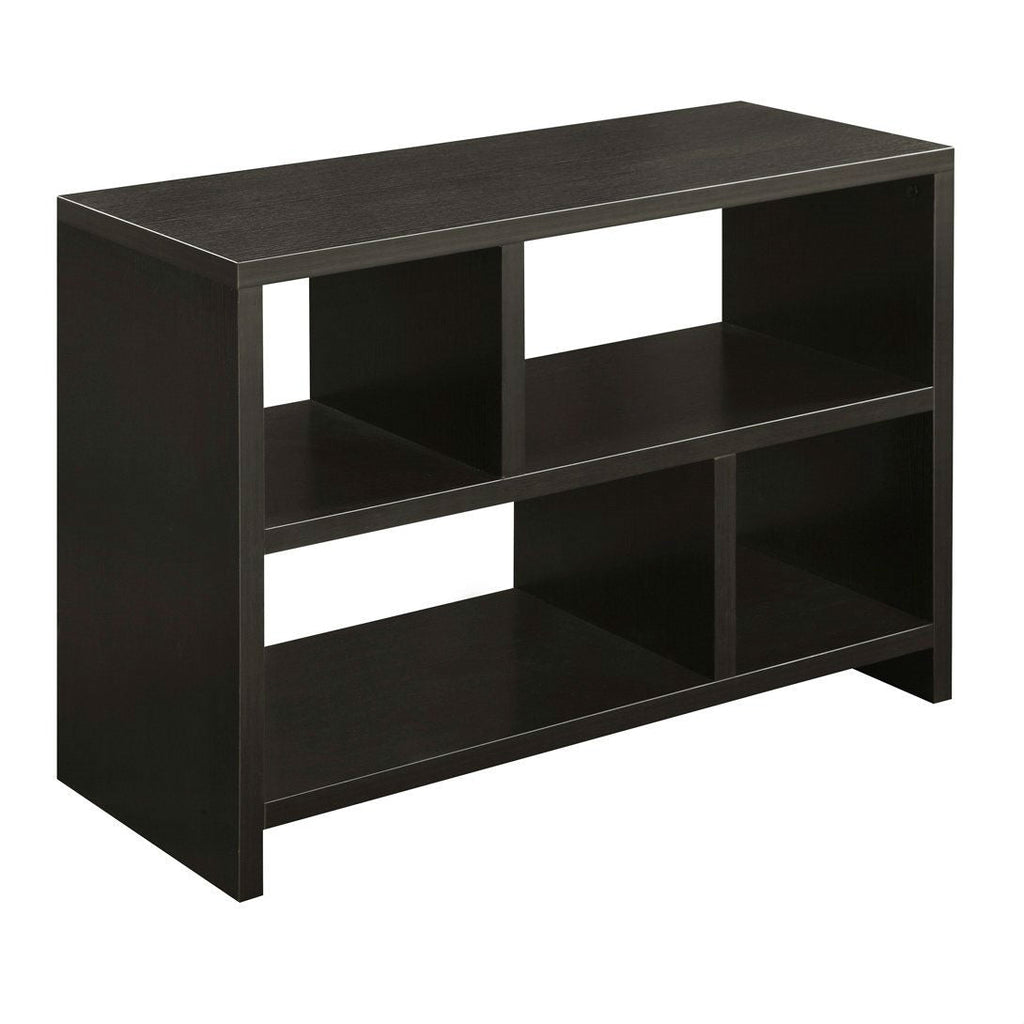 Modern 2-Shelf Bookcase Console Table in Espresso Wood Finish - Deals Kiosk