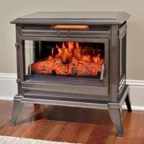 Bronze Portable Electric Fireplace Stove Infrared Heater - Deals Kiosk