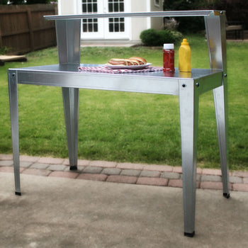 24 x 44 inch Galvanized Steel Top Utility Table Workbench Potting Bench - Deals Kiosk