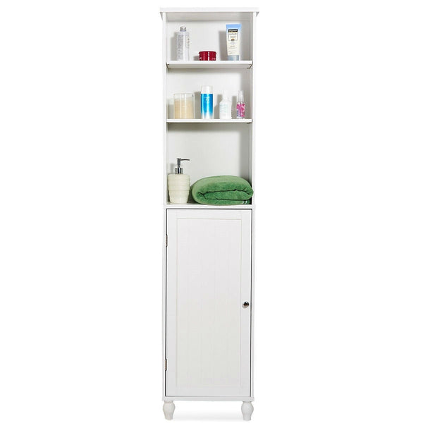 Bathroom Storage Tower Display Linen Cabinet with Open Shelves - Deals Kiosk