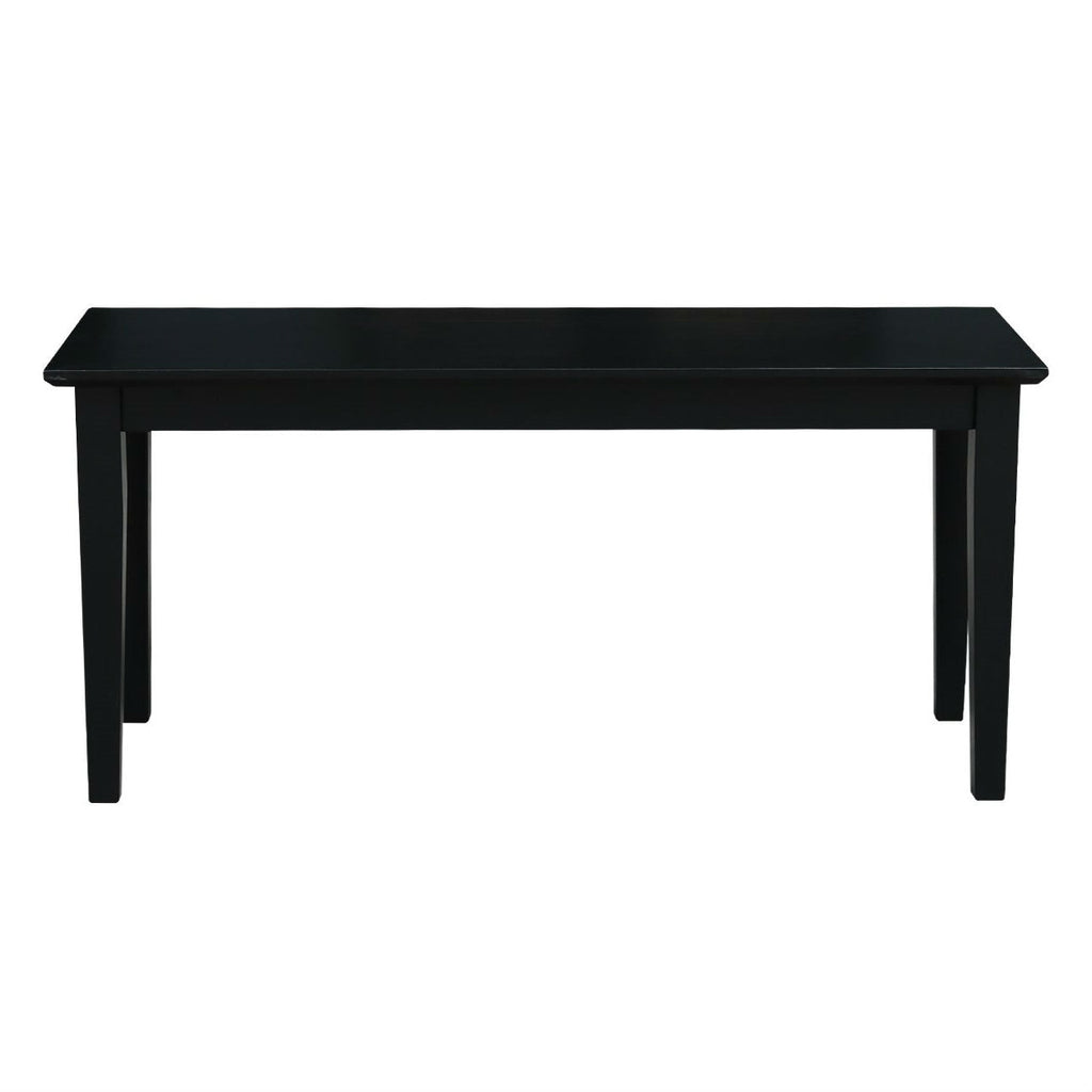 Solid Wood Entryway Accent Bench in Black Finish - Deals Kiosk
