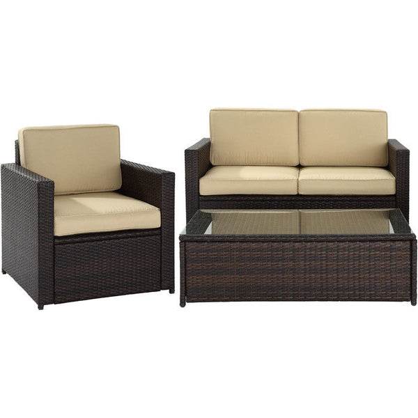 3-Piece Outdoor Patio Furniture Set with Chair Loveseat and Cocktail Table - Deals Kiosk