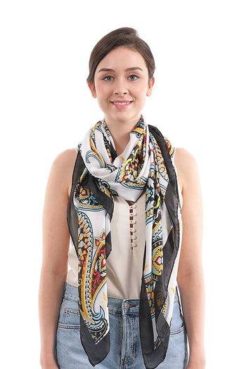 Fashion Paisley Pattern Silky Scarf - Deals Kiosk