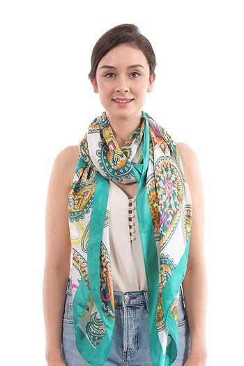 Fashion Paisley Pattern Silky Scarf - Deals Kiosk