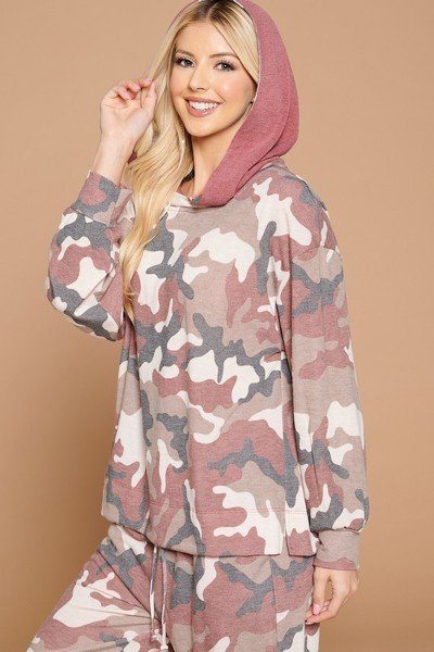 Army Camo French Terry Printed Hoodie - Deals Kiosk