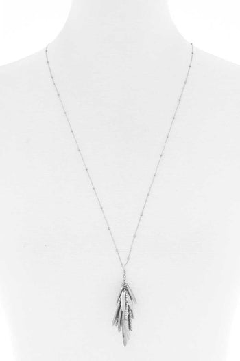 Modern Multi Linked Oval Dangle Mini Bead Style Necklace - Deals Kiosk