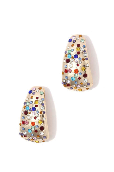 Rhinestone Metal Earring - Deals Kiosk