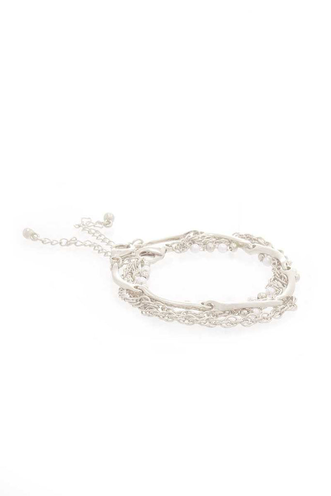 Pearl Point Multi Layered Chain Bracelet - Deals Kiosk