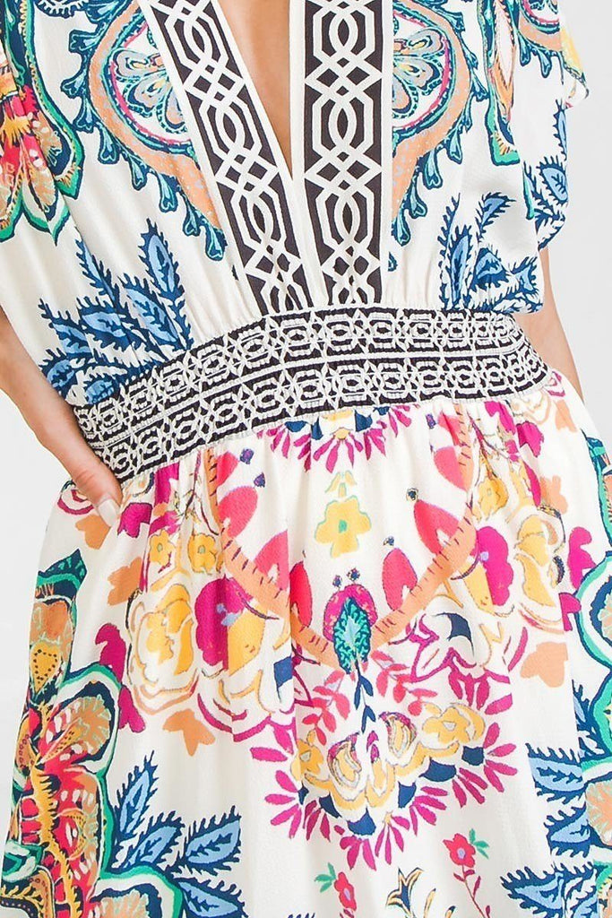 A Printed Woven Hi-lo Dress - Deals Kiosk