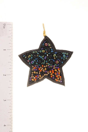 Seed Beaded Star Hook Earring - Deals Kiosk