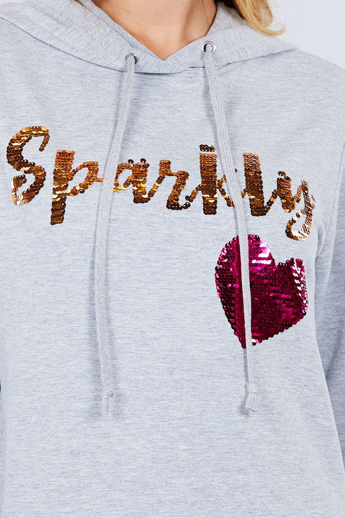 Sparkly Sequins Hoodie Pullover - Deals Kiosk