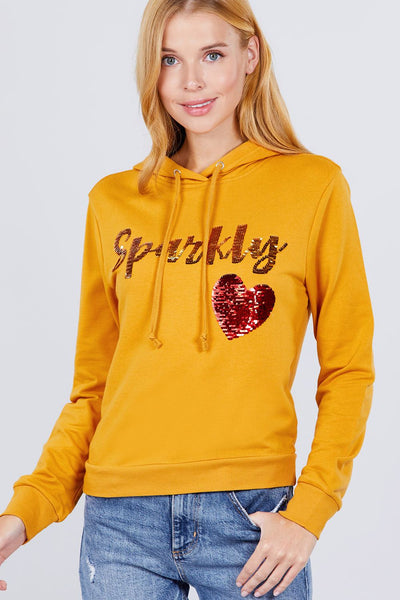Sparkly Sequins Hoodie Pullover - Deals Kiosk