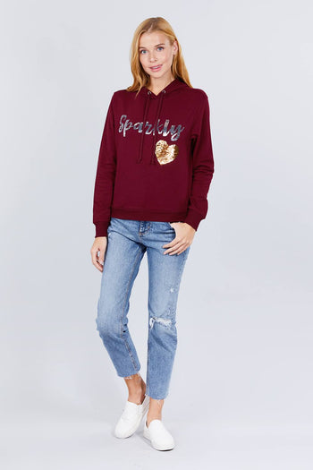 Sparkly Sequins Hoodie Pullover - Deals Kiosk
