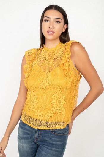 Sleeveless Lace Lining Top - Deals Kiosk