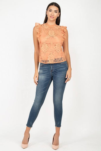 Sleeveless Lace Lining Top - Deals Kiosk